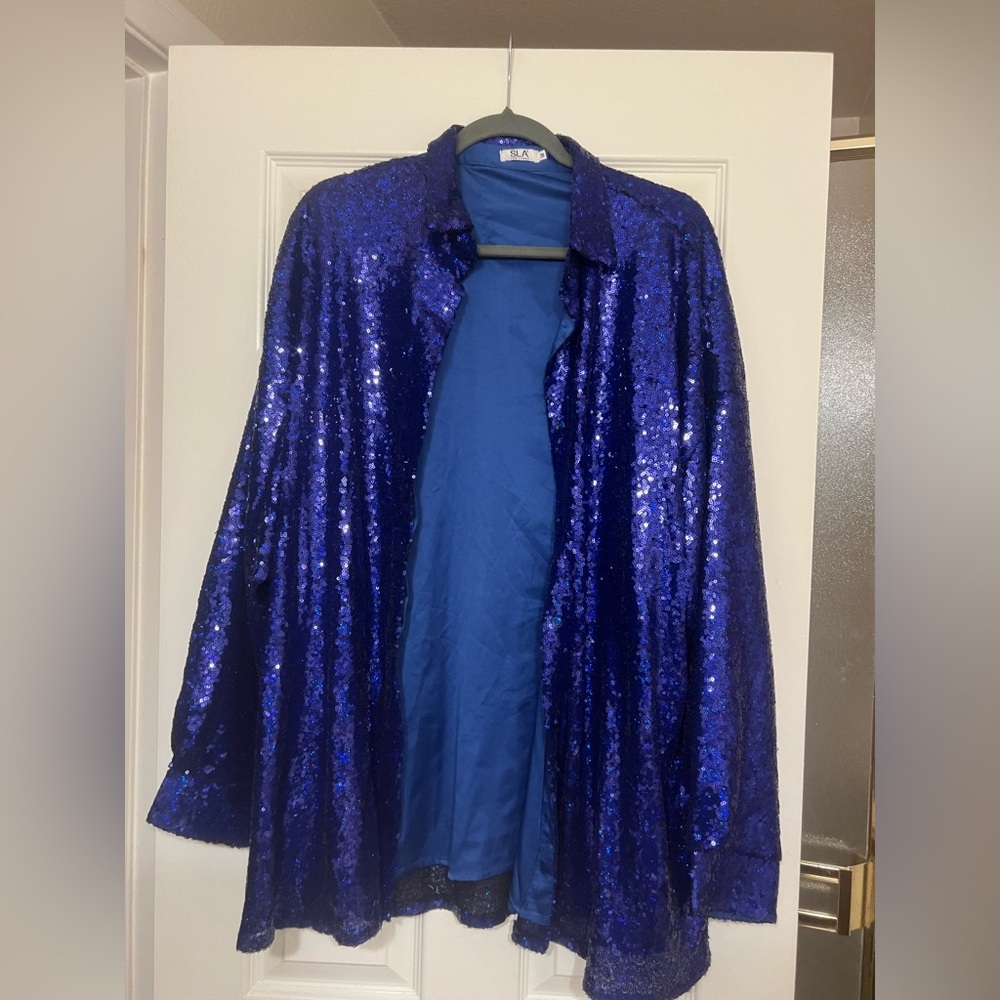 SLA blue sparkle dress